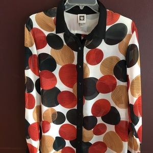 Anne Klein crepe blouse.